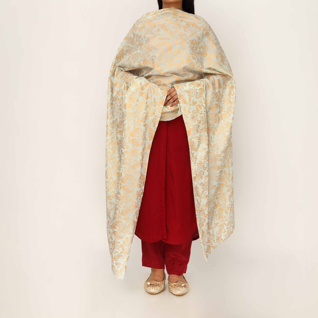 Blue Plain Chiffon Dupatta PD5507