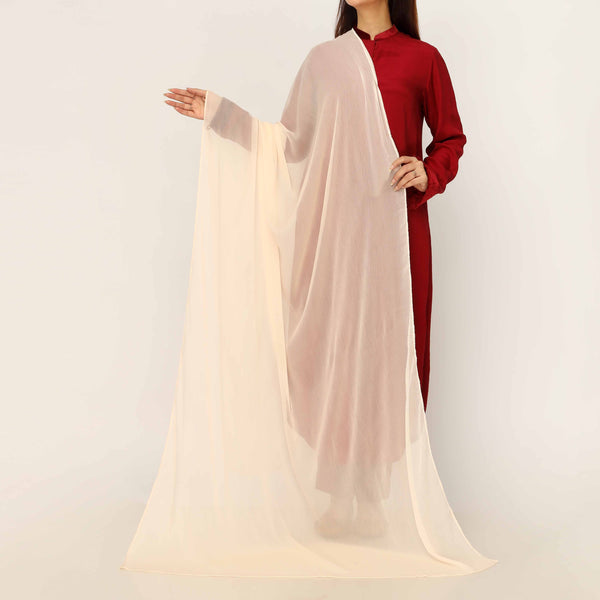 Beige Raw Silk Dupatta PD5574