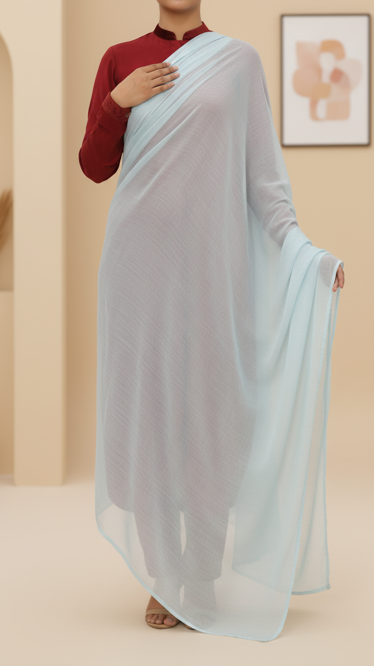 Blue Dyed Chiffon Dupatta PD5578