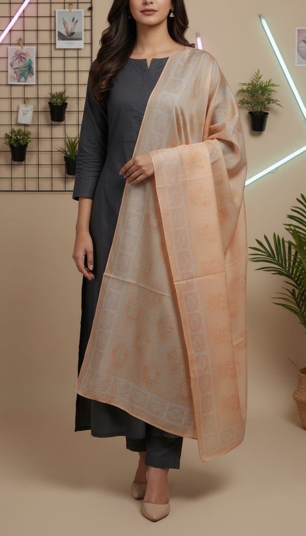 Yellow Apple Silk Dupatta PD6059