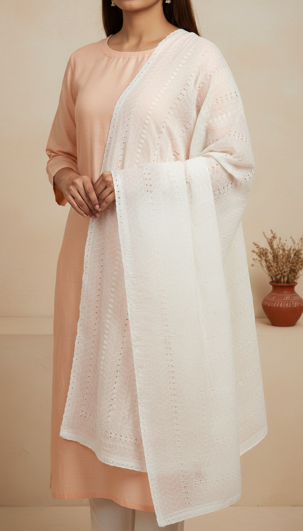 Fawn Embellished Cotton Shawl PD6070