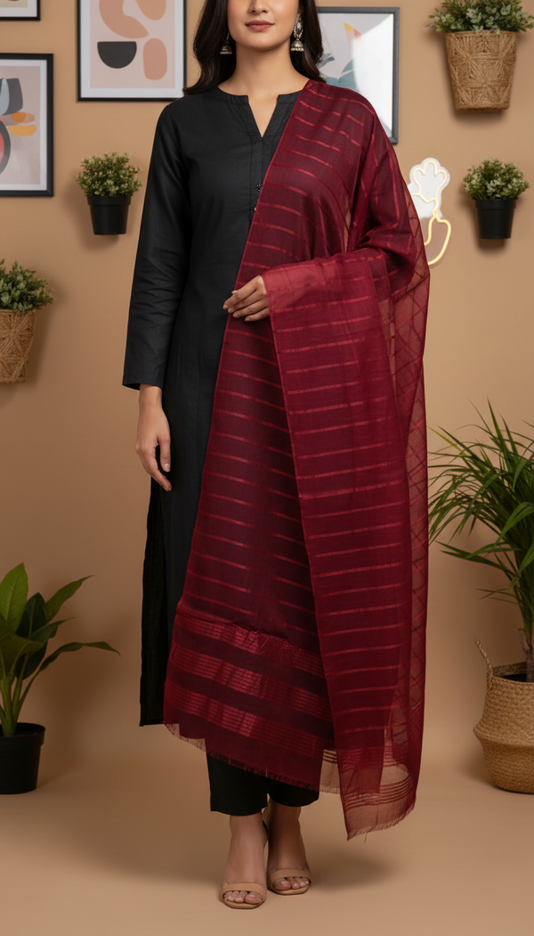 Maroon Summer Stole PD6083