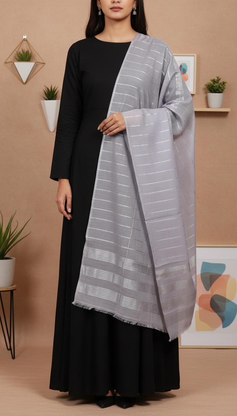 Grey Summer Stole PD6083