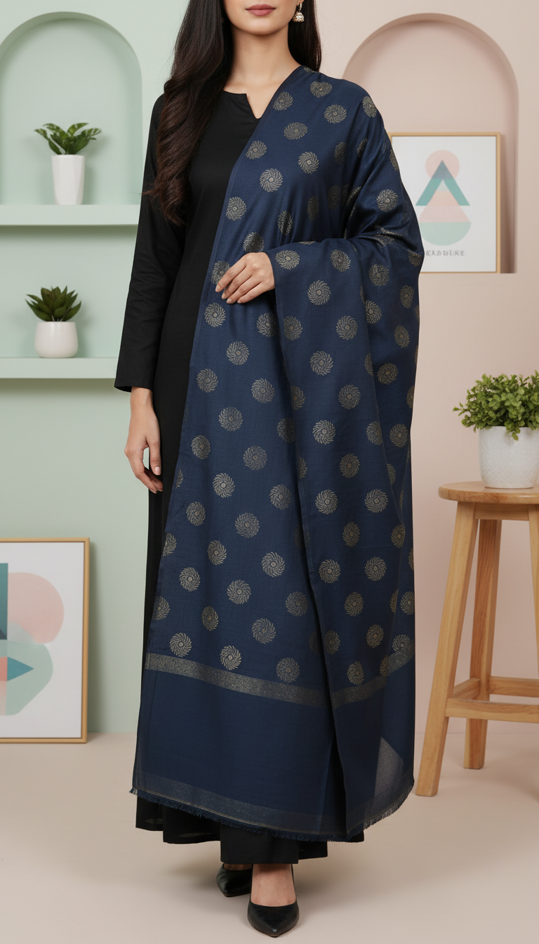 Navy Summer Stole PD6084