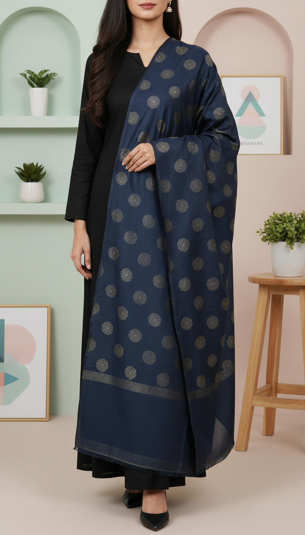 Navy Summer Stole PD6084