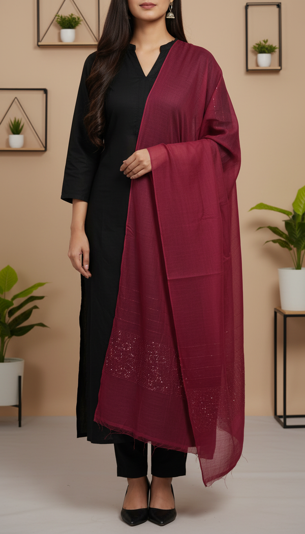 Maroon Summer Stole PD6103