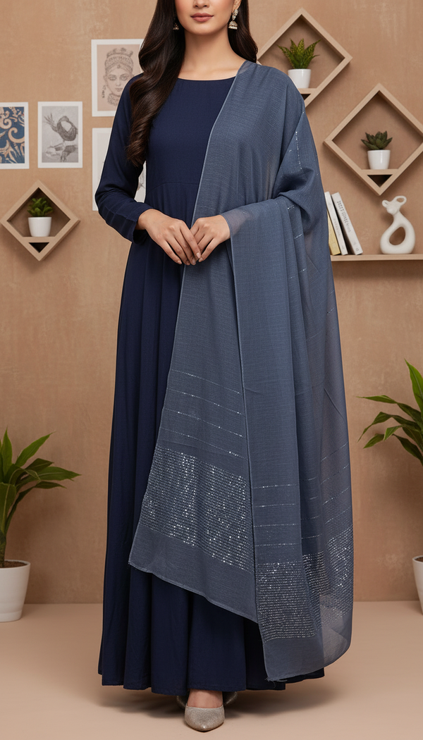 Grey Summer Stole PD6103
