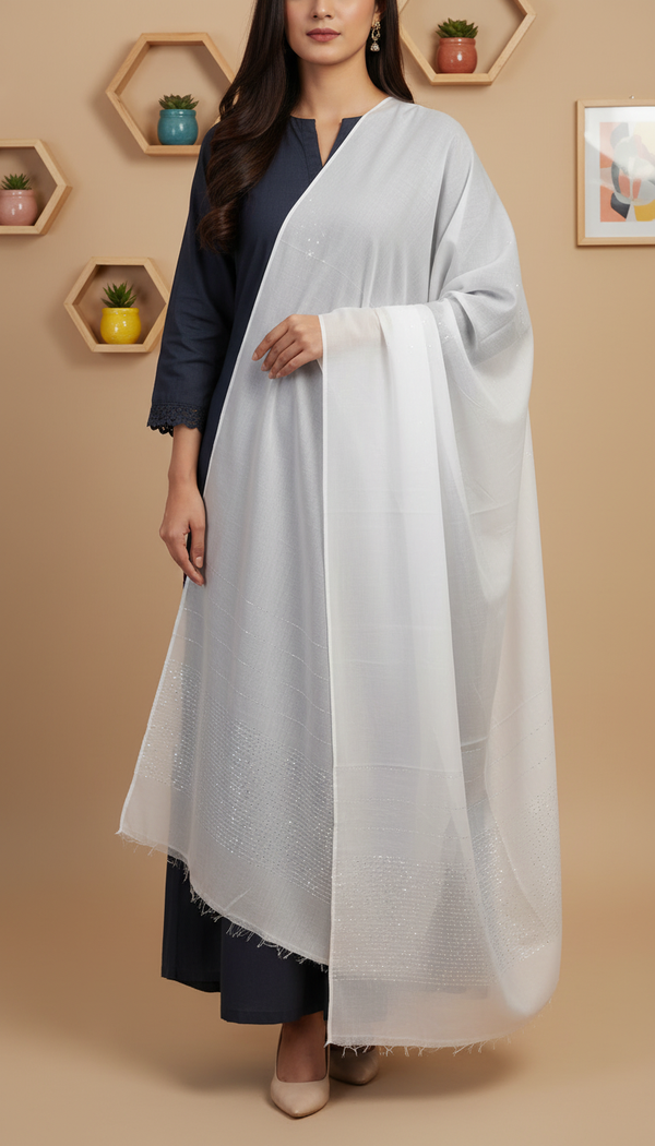 White Summer Stole PD6103