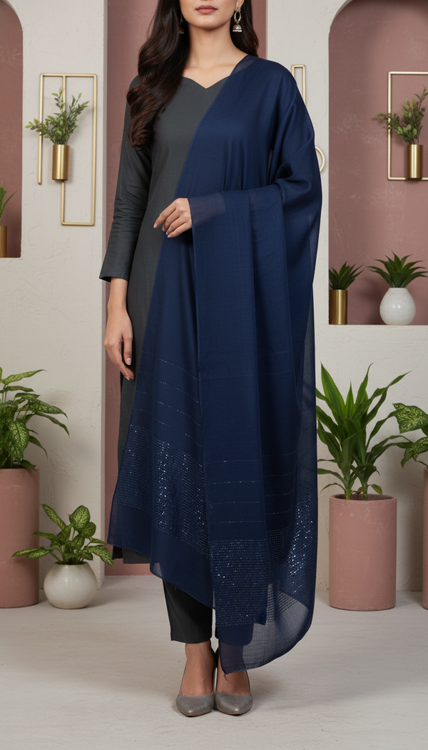 Navy Summer Stole PD6103