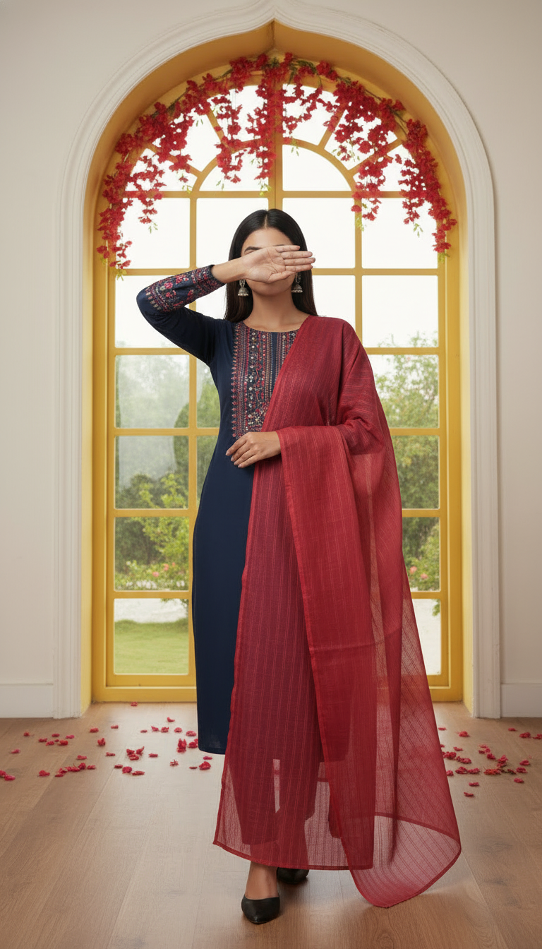 Red Summer Stole PD6107