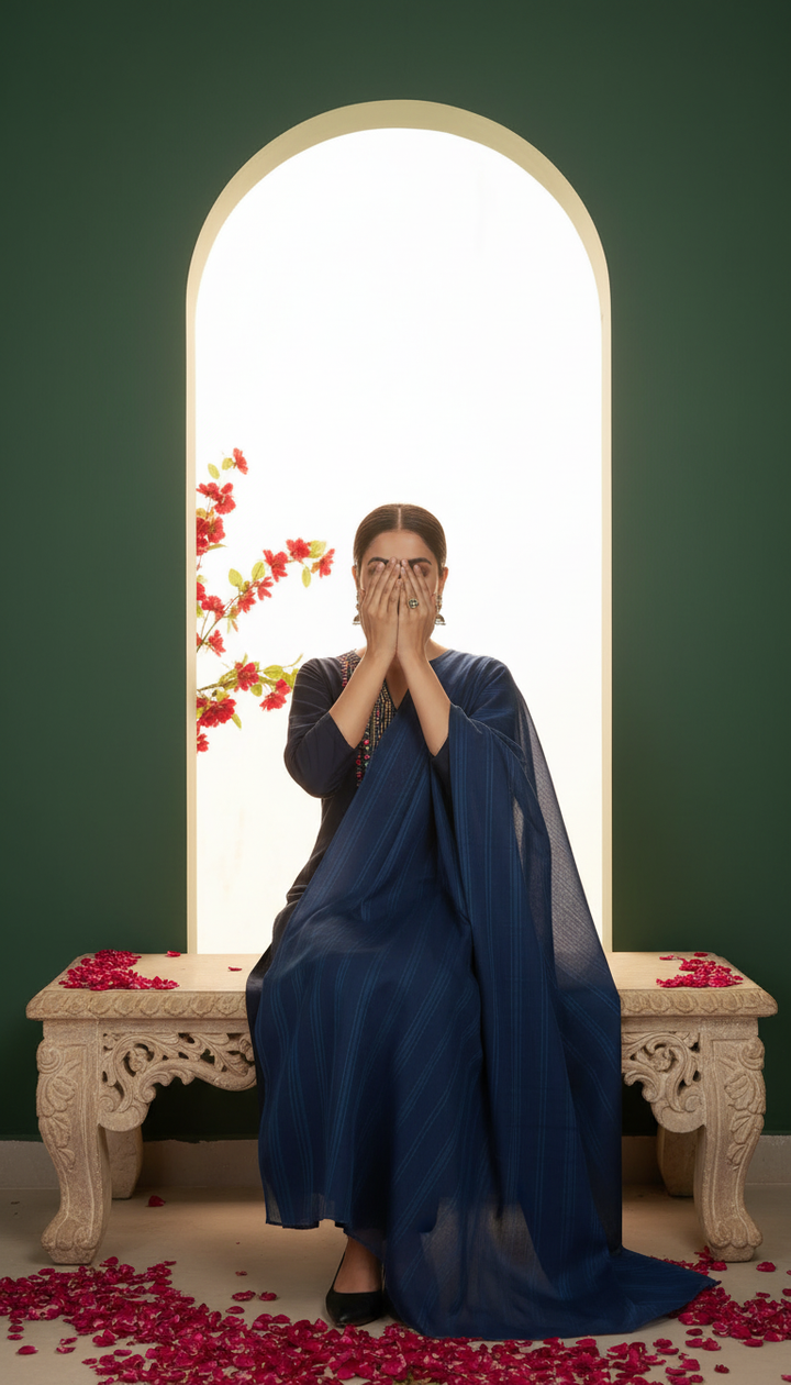 Navy Summer Stole PD6107