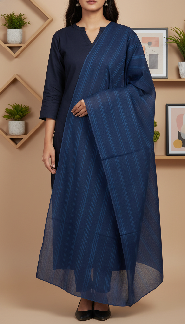 Navy Summer Stole PD6107