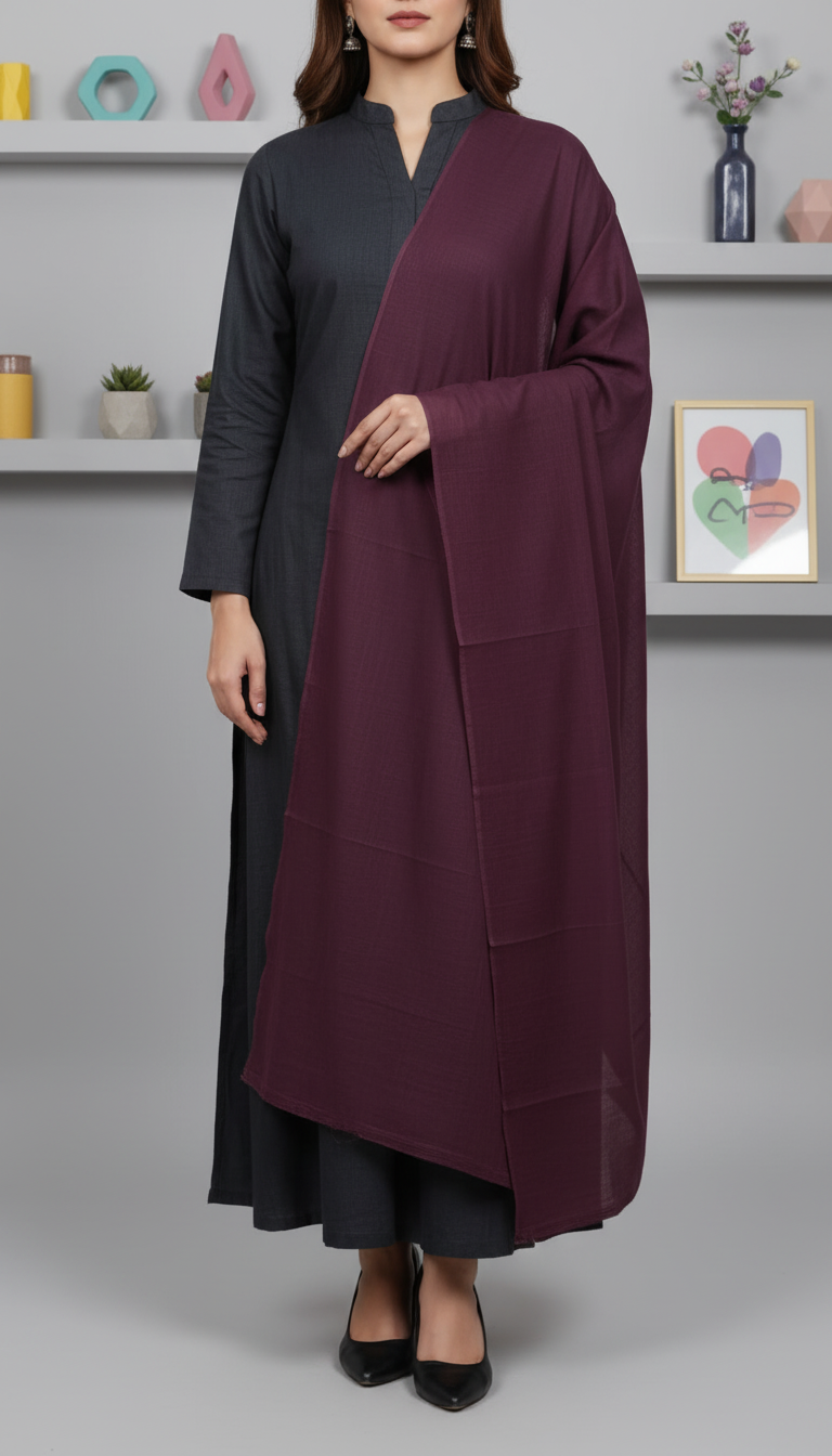 Maroon Summer Stole PD6108