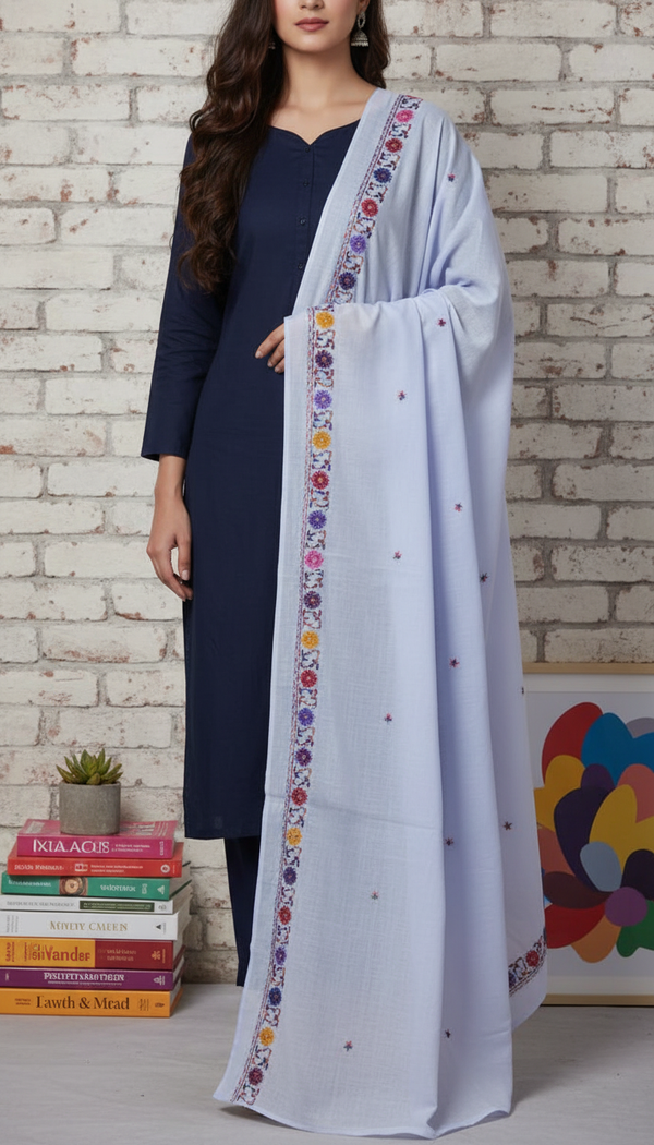 White Summer Shawl PD6111