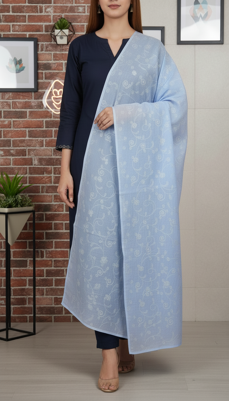 White Summer Shawl PD6112