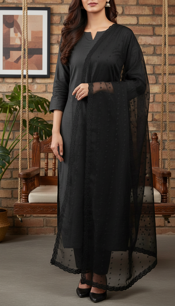 Black Summer Shawl PD6113