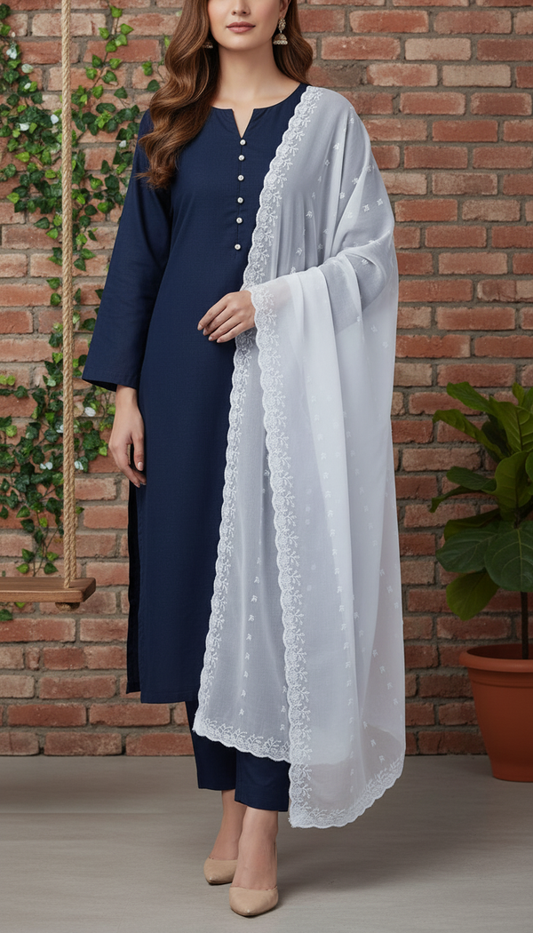 White Summer Shawl PD6113