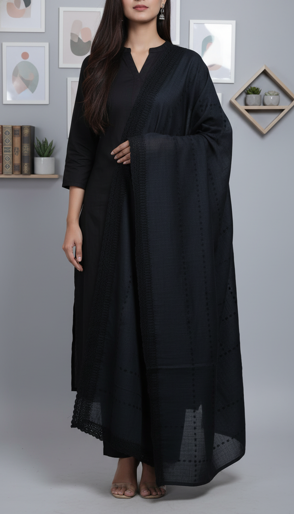 Black Summer Shawl PD6115