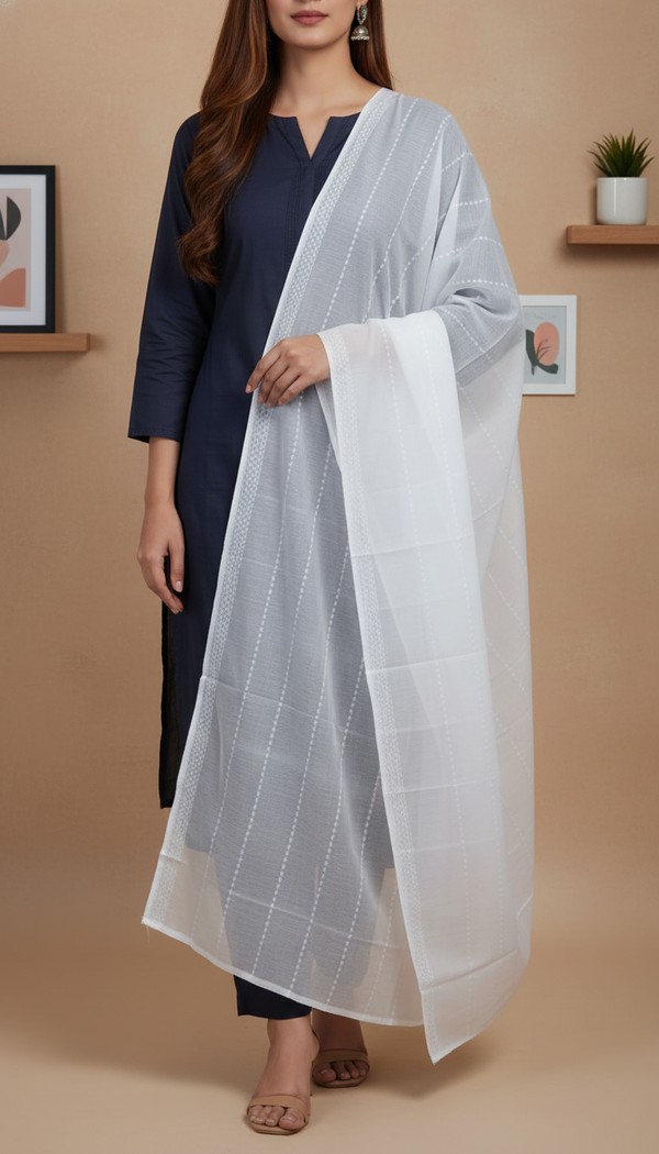 White Summer Shawl PD6115