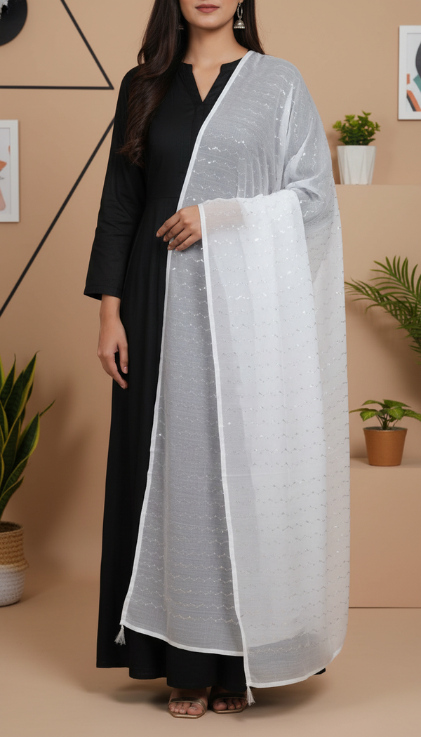 White Summer Shawl PD6117