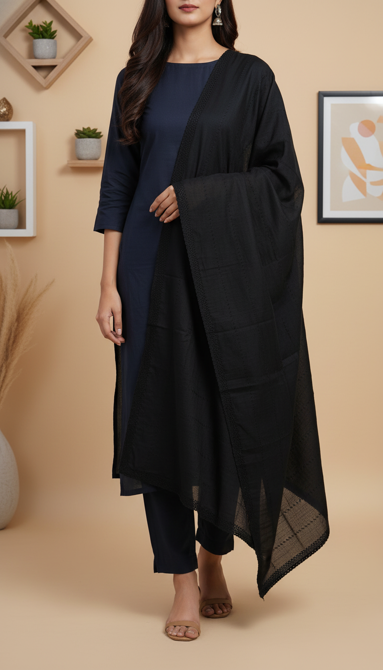 Black Summer Shawl PD6118