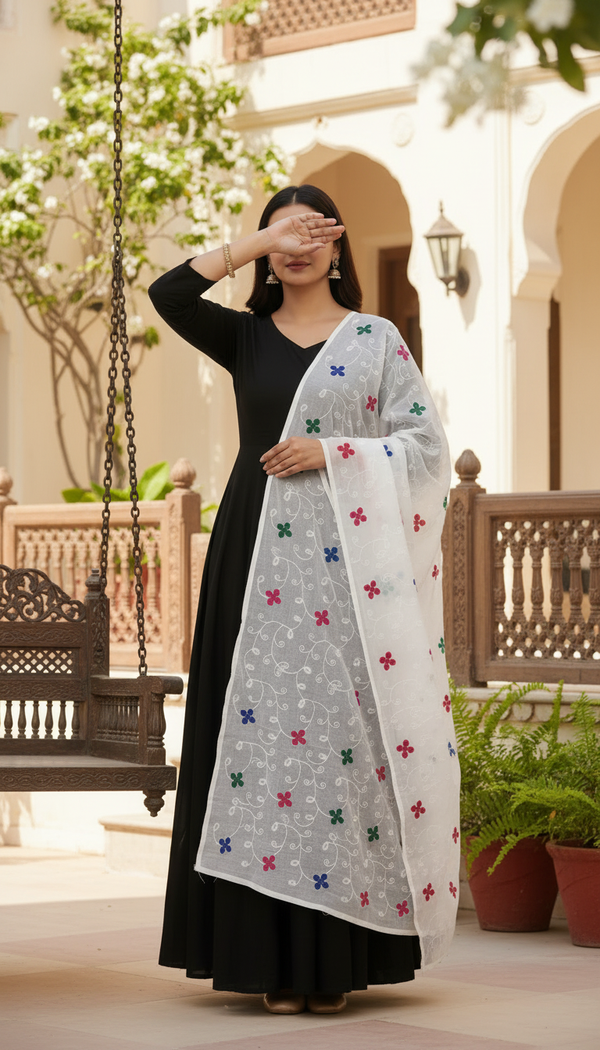 White Summer Shawl PD6120