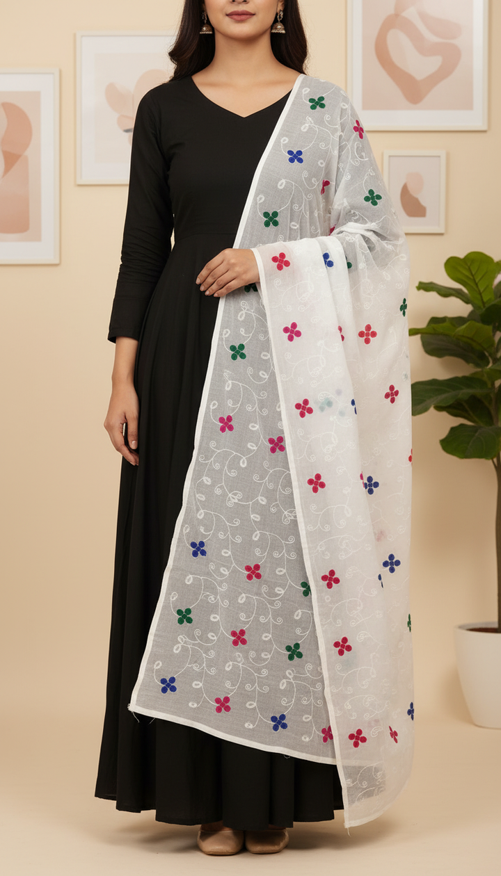 White Summer Shawl PD6120