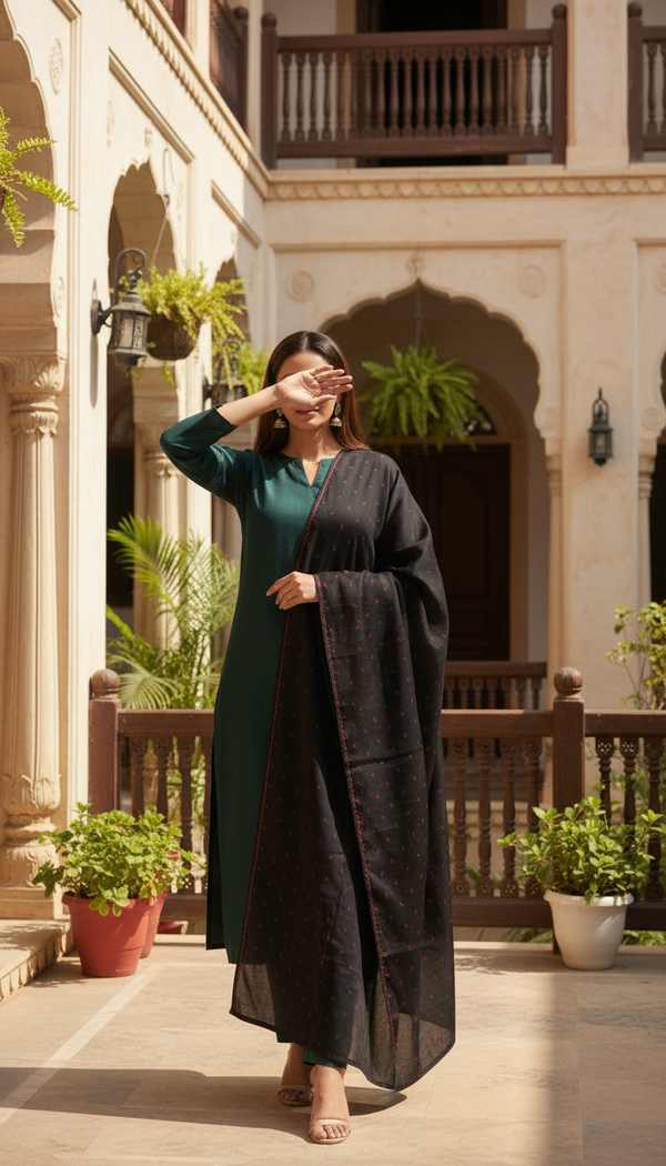 Black Summer Shawl PD6121