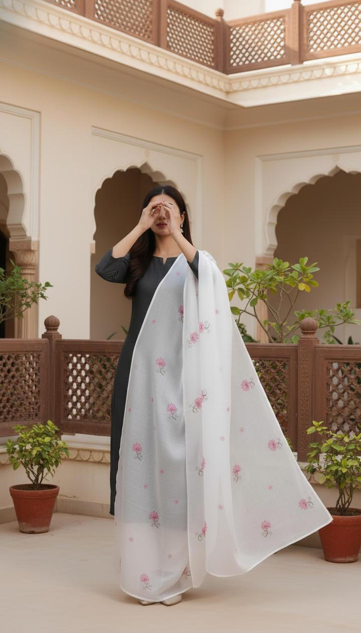 White Summer Shawl PD6121