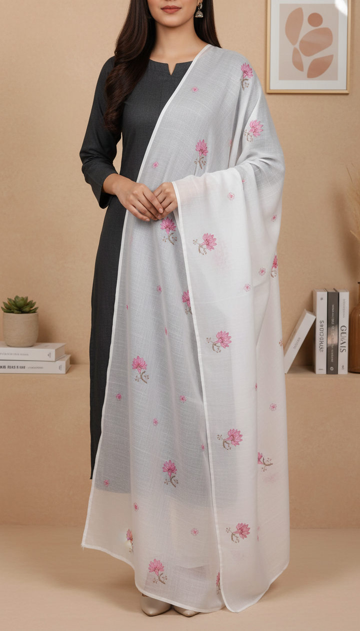 White Summer Shawl PD6121