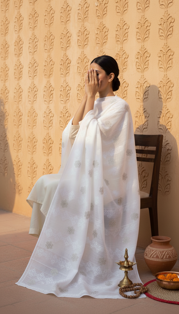 Cream Summer Shawl PD6123