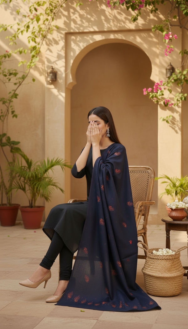 Blue Summer Shawl PD6124