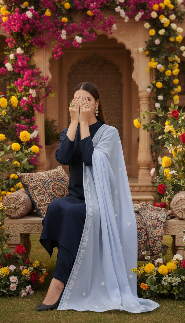 White Summer Shawl PD6125