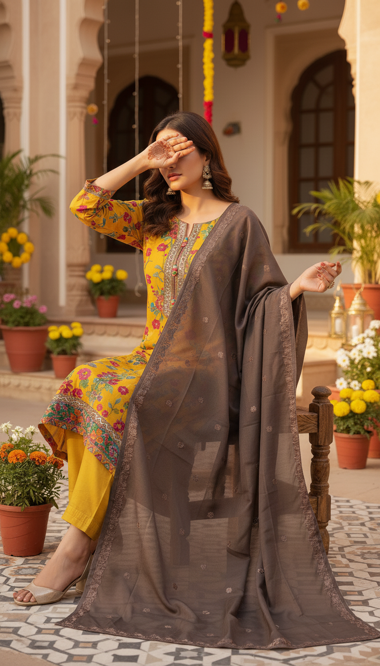 Beige Summer Shawl PD6125