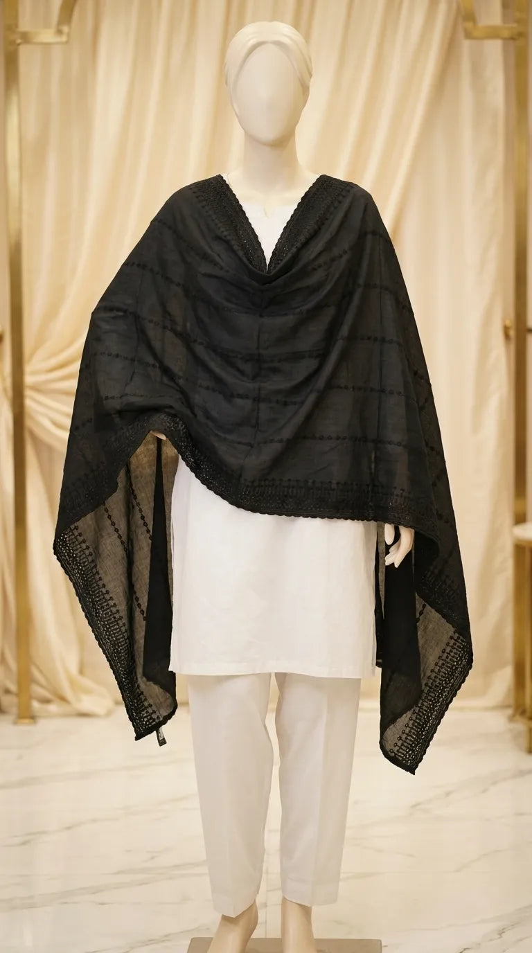 Black Summer shawl PD6157