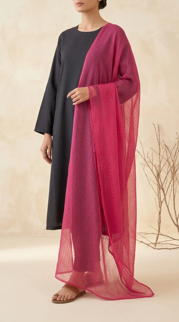 Pink Cotton Dupatta PD617418