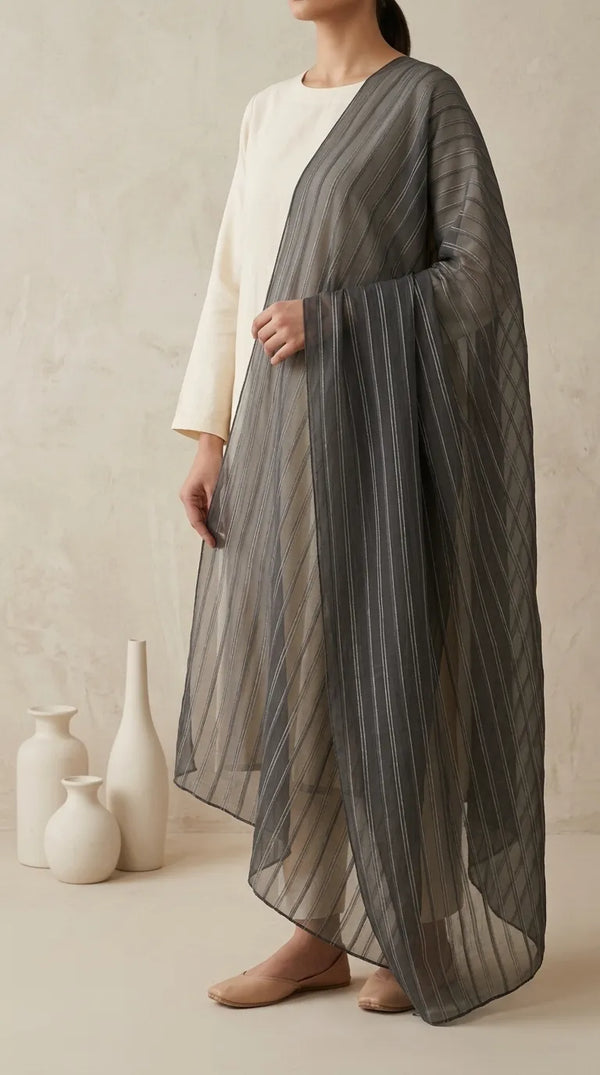 Black Cotton Dupatta PD617501