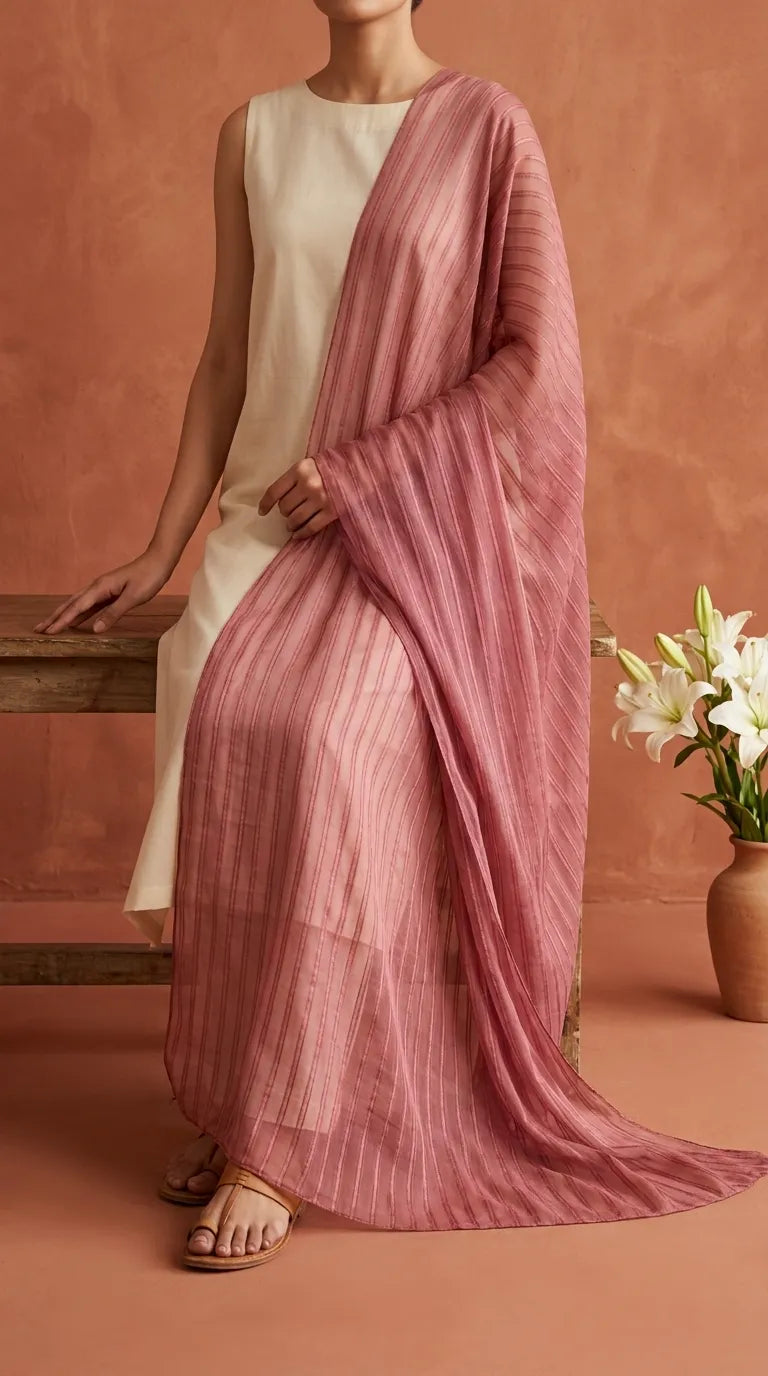 Maroon Cotton Dupatta PD617505
