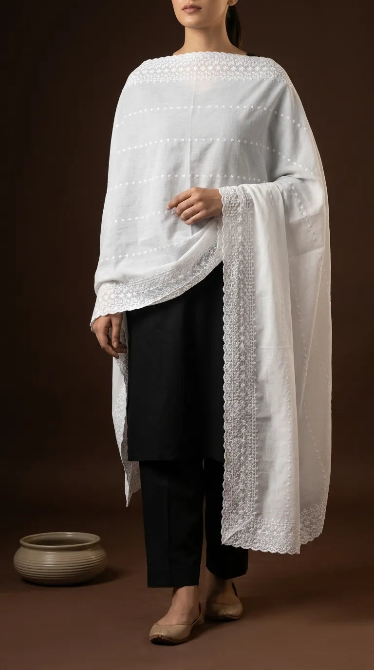 White Summer Shawl PD619209