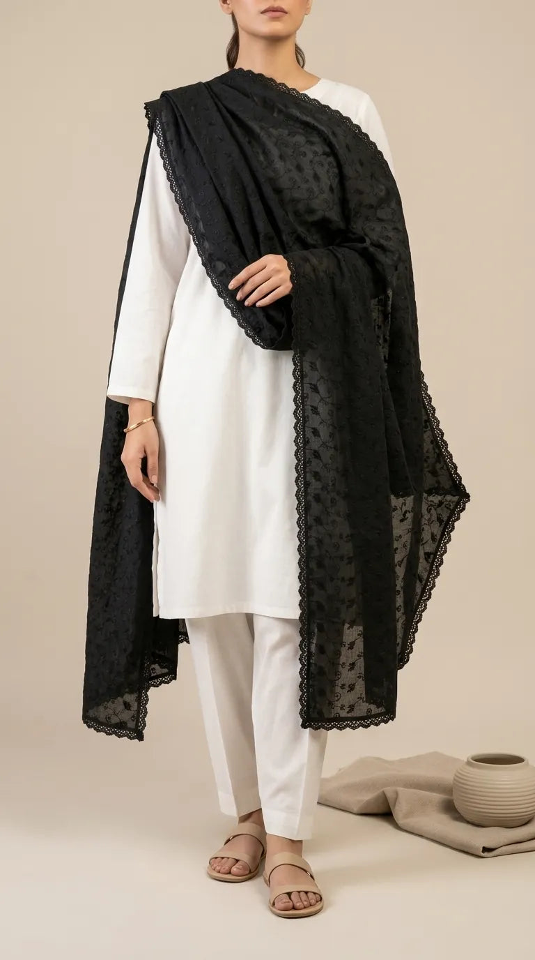 Black Summer Shawl PD619601