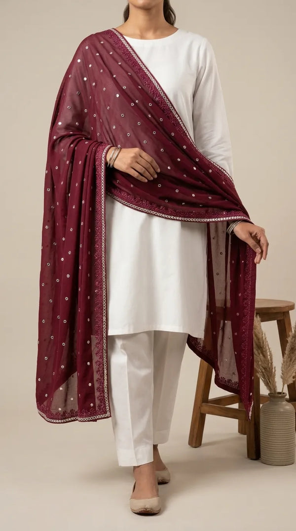 Maroon Summer Shawl PD619705