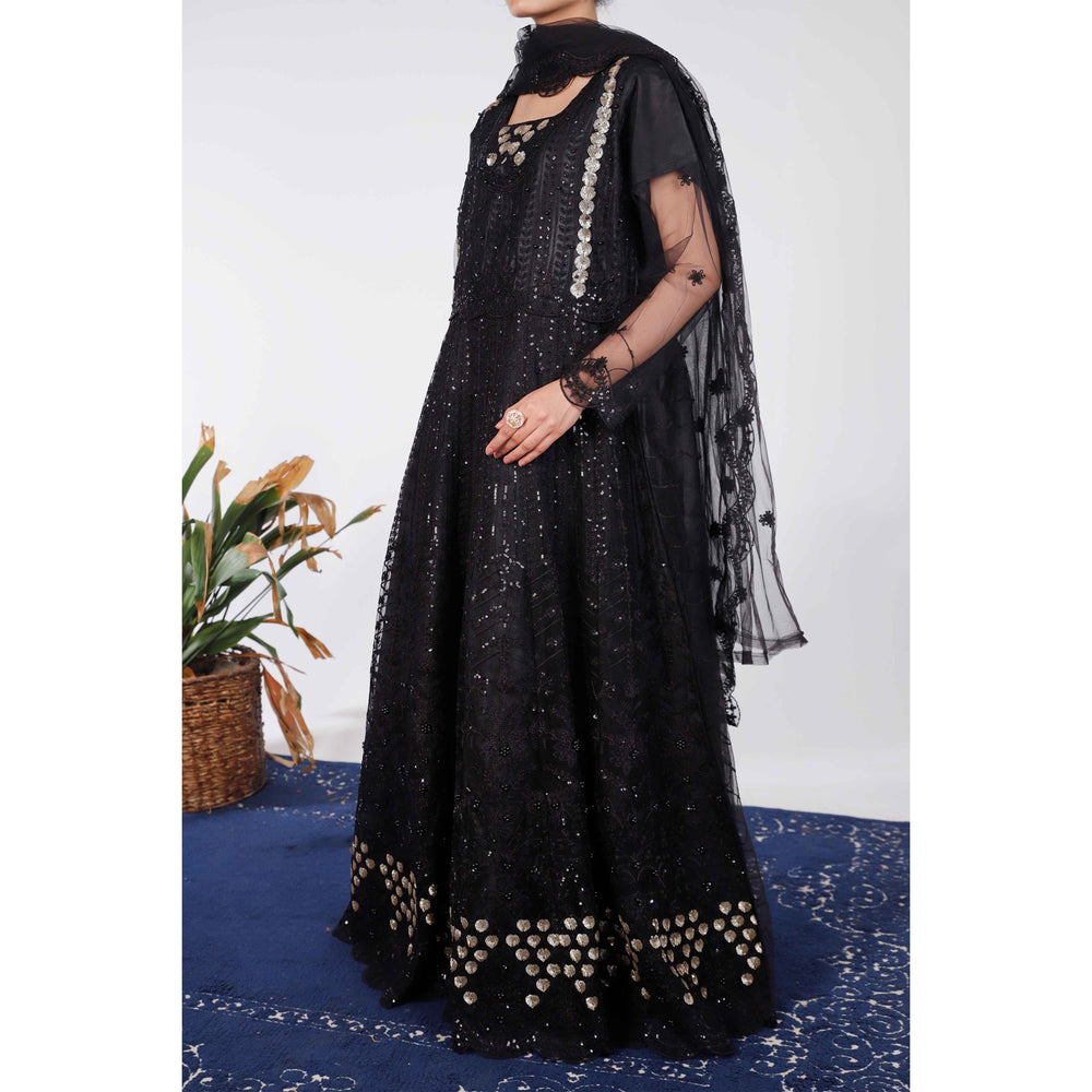 3PC- Embellished Organza Net Suit PF4024