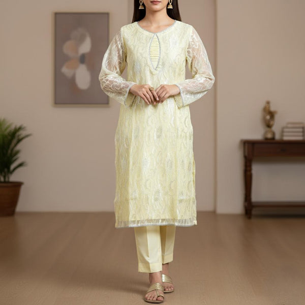 2 PC Floral Net Suit PF5007