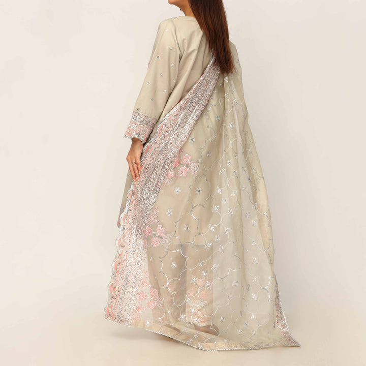 3PC- Khaddi Net Embellished Suit PF5017