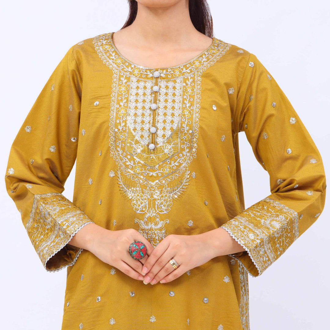 3 PC- Viscose Embellished Suit PF5049