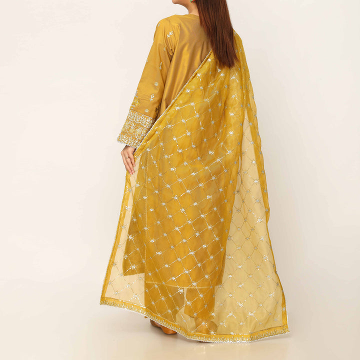 3PC- Khaddi Net Embellished Suit PF5134