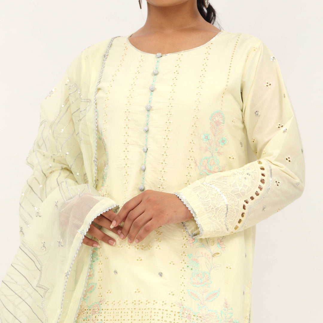 3PC- Viscose Embellished Suit PF5152