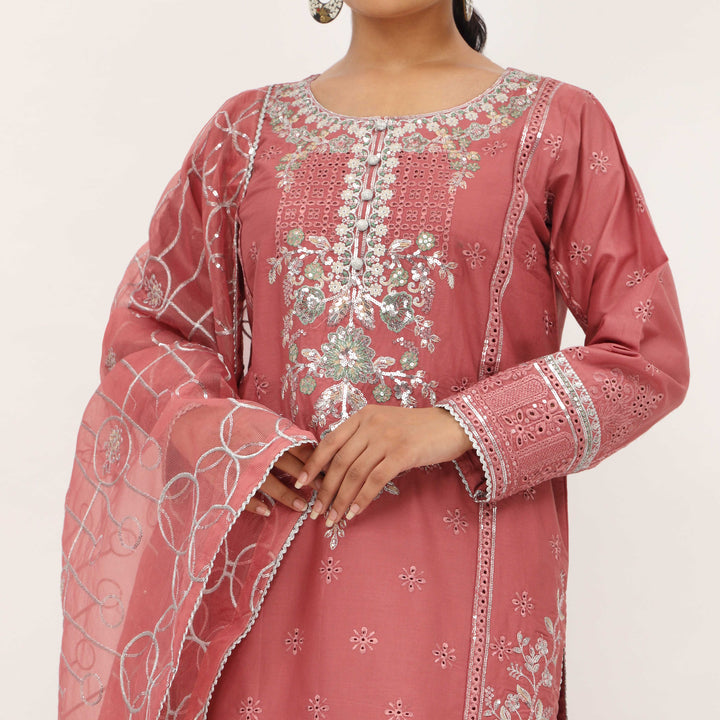 3PC- Viscose Embellished Suit PF5157