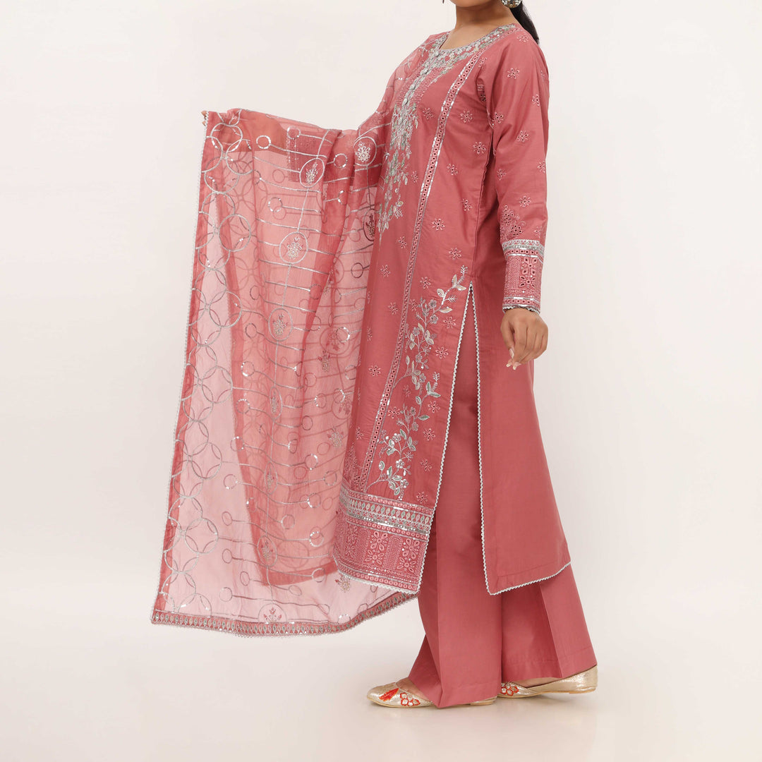 3PC- Viscose Embellished Suit PF5157