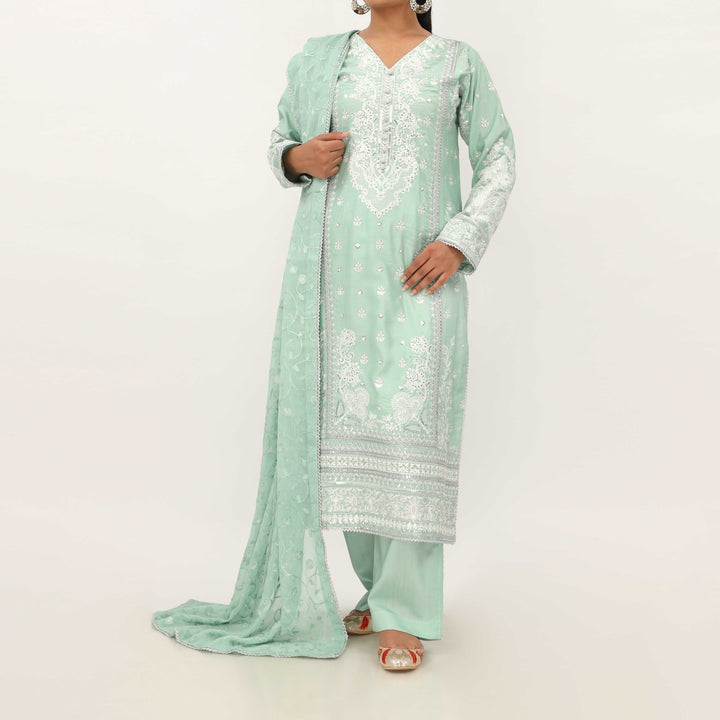 3PC- Viscose Embellished Suit PF5164